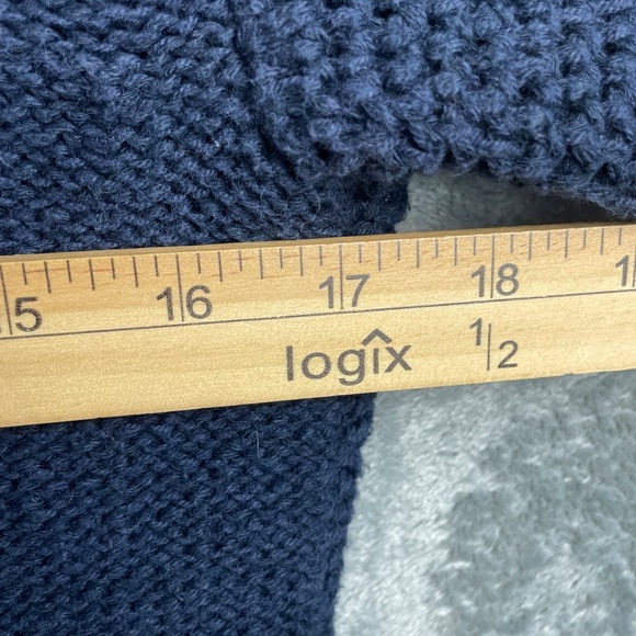 Anthropologie Anchors Away Cardigan Sweater Women XS Cable Knit Nautical Coastal - Picture 7 of 10